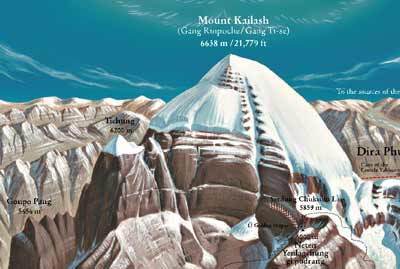 Kailash Trekking- und Panoramakarte