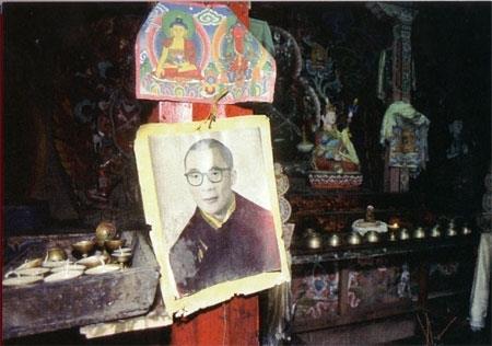 Monastery altar - young Dalai Lama