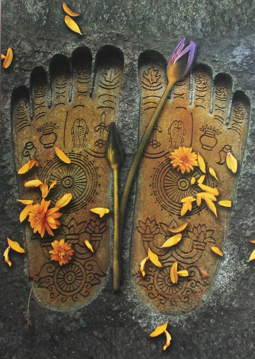 Postkarte Buddha's Footsteps II