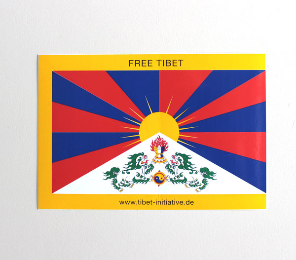 Aufkleber Tibetflagge (groß)