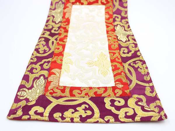 Deckchen aus Brokat (gold/purpur)