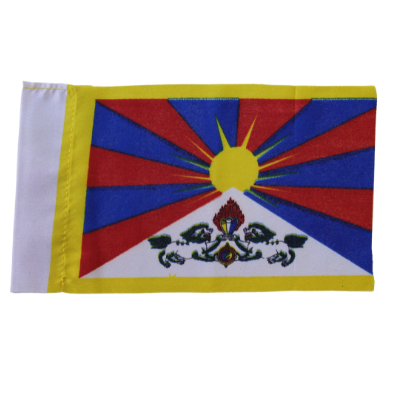 Tibet-Flagge 23 x 14 mit Hohlsaum (mini)