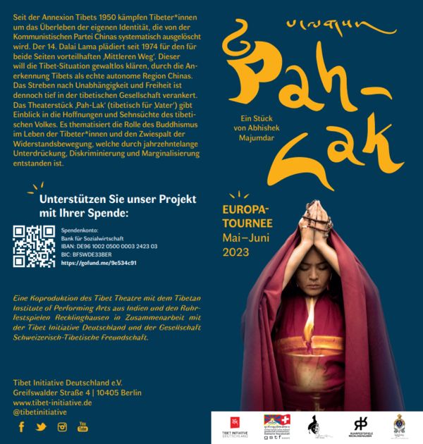 Pah-Lak Flyer - Theatertournee Mai-Juni 2023