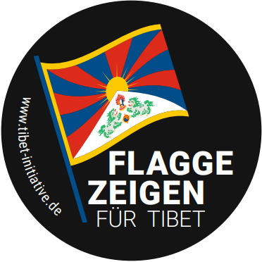 FLAGGE ZEIGEN FÜR TIBET - Aufkleber